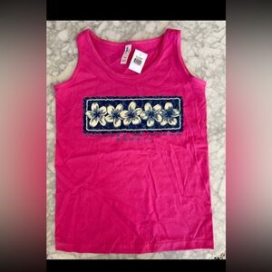 Hawaii Pink Floral Tank Top